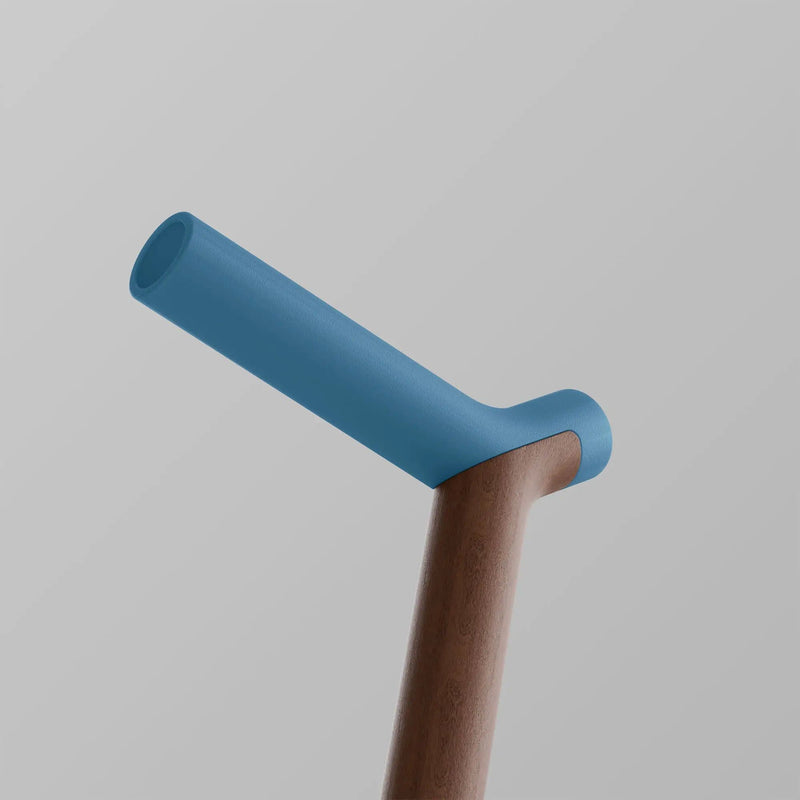 ooak Walking stick Uno Pacific Walnut Walking Cane With Blue Handled Comfort Grip Uno Pacific Walnut Walking Cane With Blue Grip