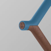 ooak Walking stick Uno Pacific Walnut Walking Cane With Blue Handled Comfort Grip Uno Pacific Walnut Walking Cane With Blue Grip