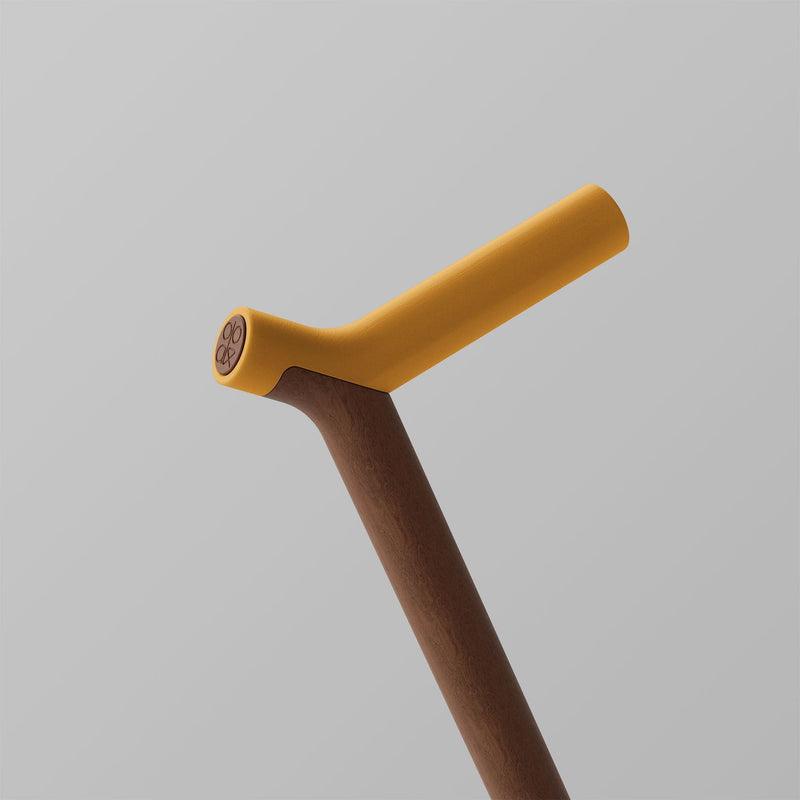 ooak Walking stick Kowhai and Walnut Walking Cane With FSC Walnut Handle Hand Finished Kowhai and Walnut Walking Cane with FSC Walnut Handle