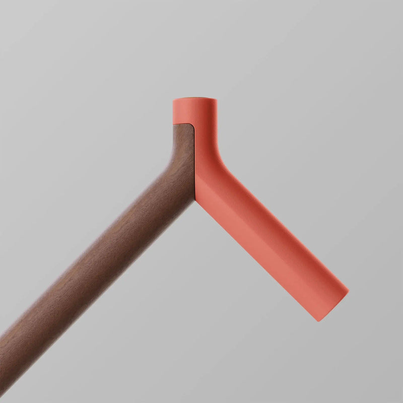 ooak Walking stick Uno Coral And Walnut Walking Cane With Hand Finished Walnut Stem Uno Coral And Walnut Walking Cane With Hand Finish