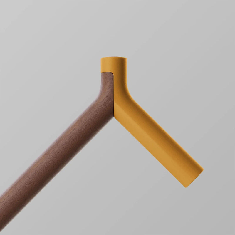 ooak Walking stick Kowhai and Walnut Walking Cane With FSC Walnut Handle Hand Finished Kowhai and Walnut Walking Cane with FSC Walnut Handle