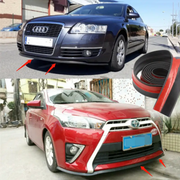 Car Front Bumper Lip Skirt Protector Splitter Body Spoiler Rubber Universal 2.5M by salelink.co.nz