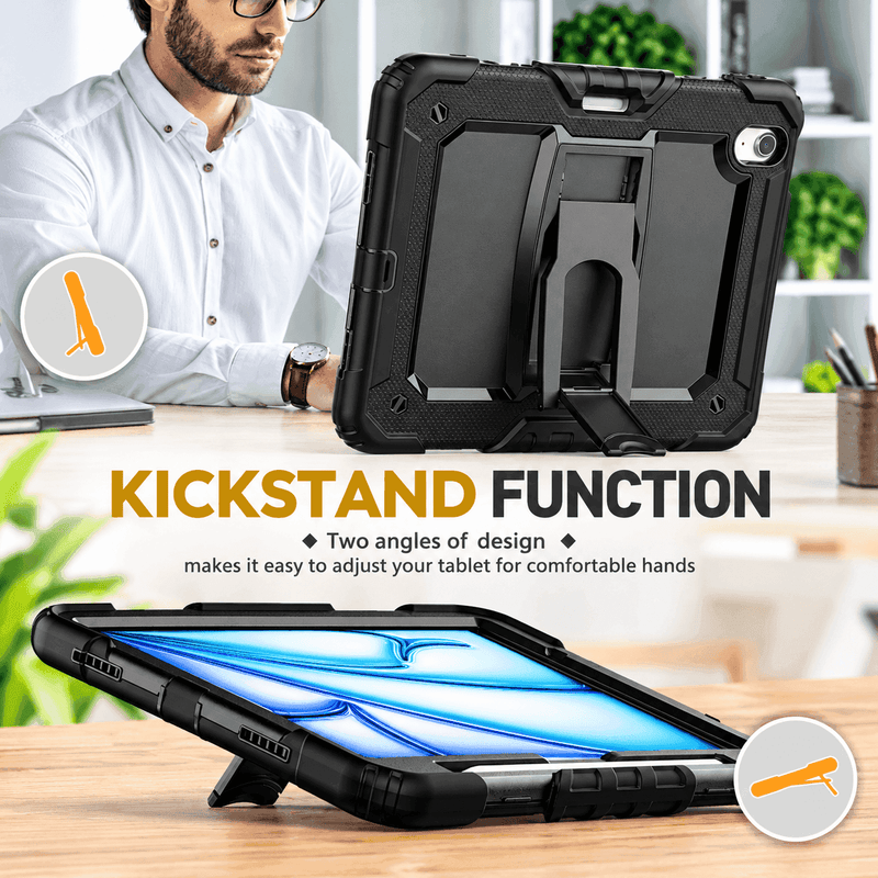 techplus iPad 10th Generation 10.9-inch 2022 Heavy Duty Rugged Shockproof Silicone Case With Built-in Screen Protector iPad 10th Generation 10.9-inch 2022 Heavy Duty Rugged Shockproof Silicone Case With Built-in Screen Protector