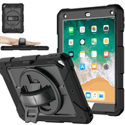 techplus iPad 9th Generation 10.2-inch (2021) Heavy Duty Rugged Shockproof Silicone Case With Front Screen Protector iPad 9th Generation 10.2-inch (2021) Heavy Duty Rugged Shockproof Silicone Case With Front Screen Protector