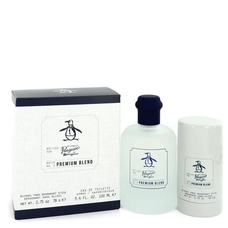Brands HD Gift Set - 3.4 oz Eau De Toilette Spray + 2.75 oz Deodorant Stick (Alcohol Free) Original Penguin Premium Blend Gift Set - 3.4 oz Eau De Toilette Spray + 2.75 oz Deodorant Stick (Alcohol Free) by Original Penguin -- Original Penguin Premium Blend Gift Set - 3.4 oz Eau De Toilette Spray + 2.75 oz Deodorant Stick (Alcohol Free) by Original Penguin --