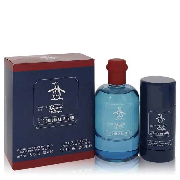 Brands HD Gift Set - 3.4 oz Eau De Toilette Spray + 2.75 Deodorant Stick (Alcohol Free) Original Penguin Original Blend Gift Set - 3.4 oz Eau De Toilette Spray + 2.75 Deodorant Stick (Alcohol Free) by Original Penguin -- Original Penguin Original Blend Gift Set - 3.4 oz Eau De Toilette Spray + 2.75 Deodorant Stick (Alcohol Free) by Original Penguin --