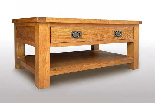 BroDeals Coffee Table Oak Coffee Table with One Drawers Oak Coffee Table with One Drawers