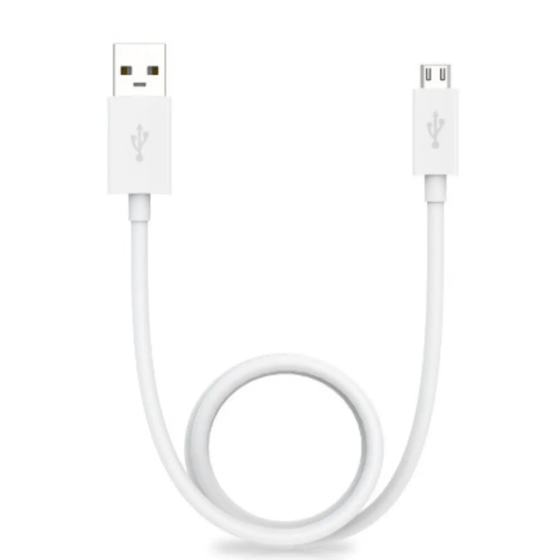 Charger Cable for Motorola Phones USB-A to micro-USB (White) 1m by 9eight5