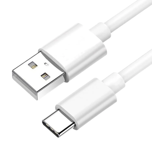 Charger Cable for Xiaomi Phones USB-A to USB-C (White) 1m by 9eight5