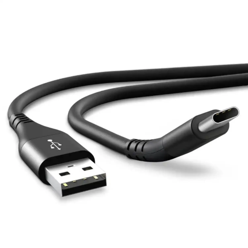USB-A to USB-C Charger Cable for Nubia Phones (Black) 1m by 9eight5