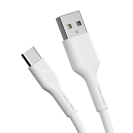 USB-A to USB-C Charger Cable for TCL Phones (White) 1m by 9eight5