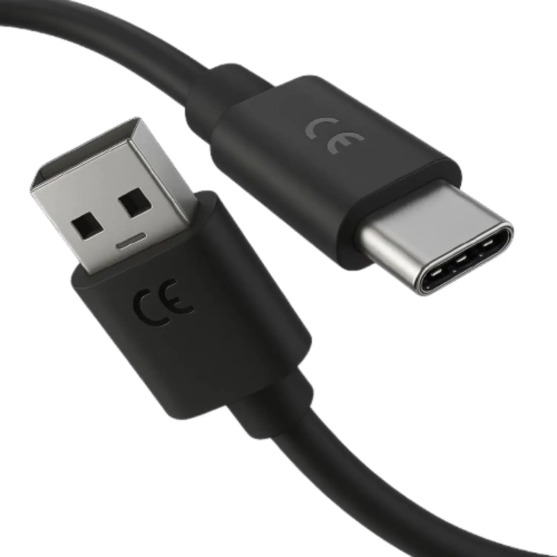 Charger Cable for Motorola Phones USB-A to USB-C (Black) 1m by 9eight5