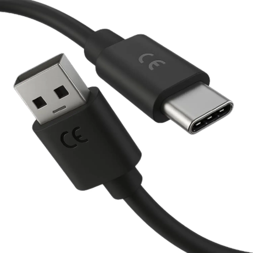 Charger Cable for Motorola Phones USB-A to USB-C (Black) 1m by 9eight5