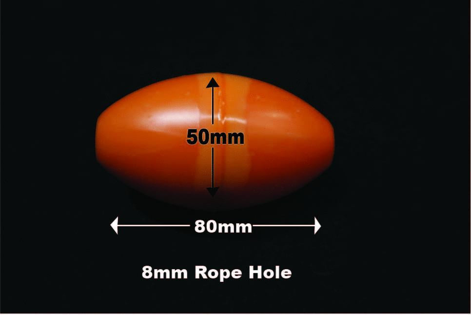 1G-5 Floats Each.  85 grams floatation ORANGE /WHITE - Action Outdoors Kiwi