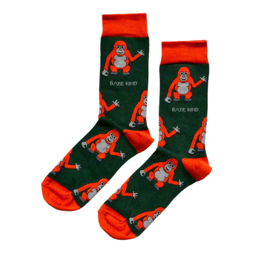 Barekind NZ Original Crew Cut Socks Save the Orangutans Bamboo Socks Save the Orangutans Bamboo Socks