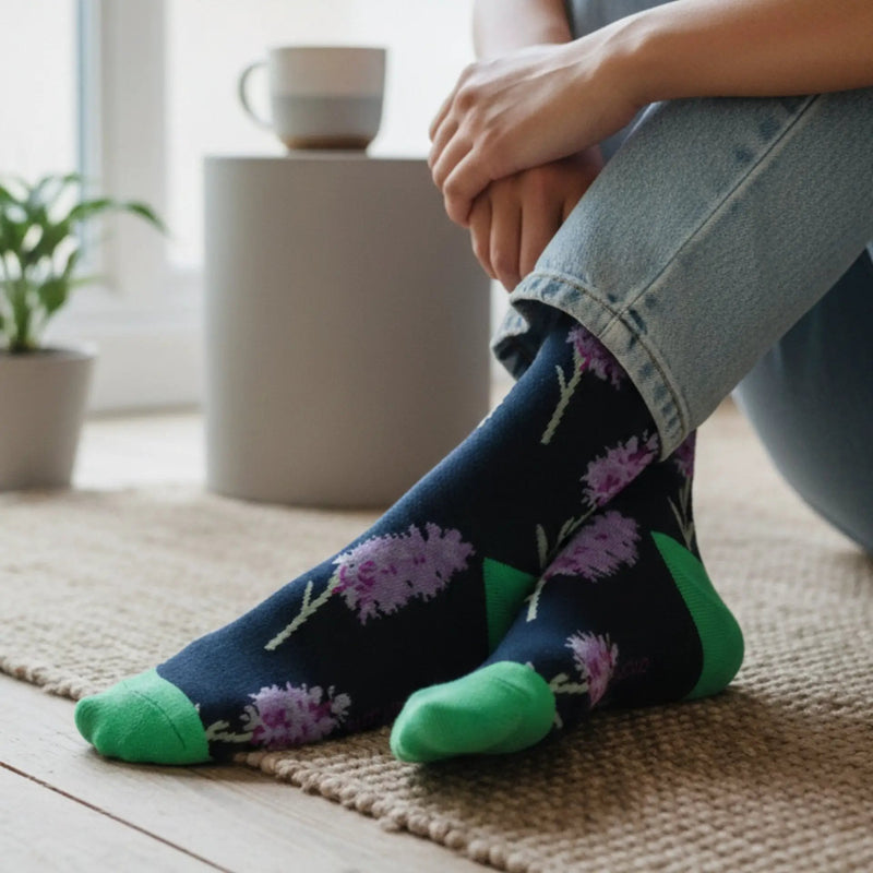 Save the Orchid Bamboo Socks by Barekind NZ