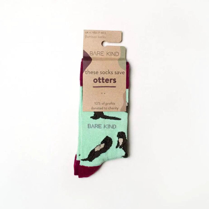 Save the Otters Bamboo Socks by Barekind NZ
