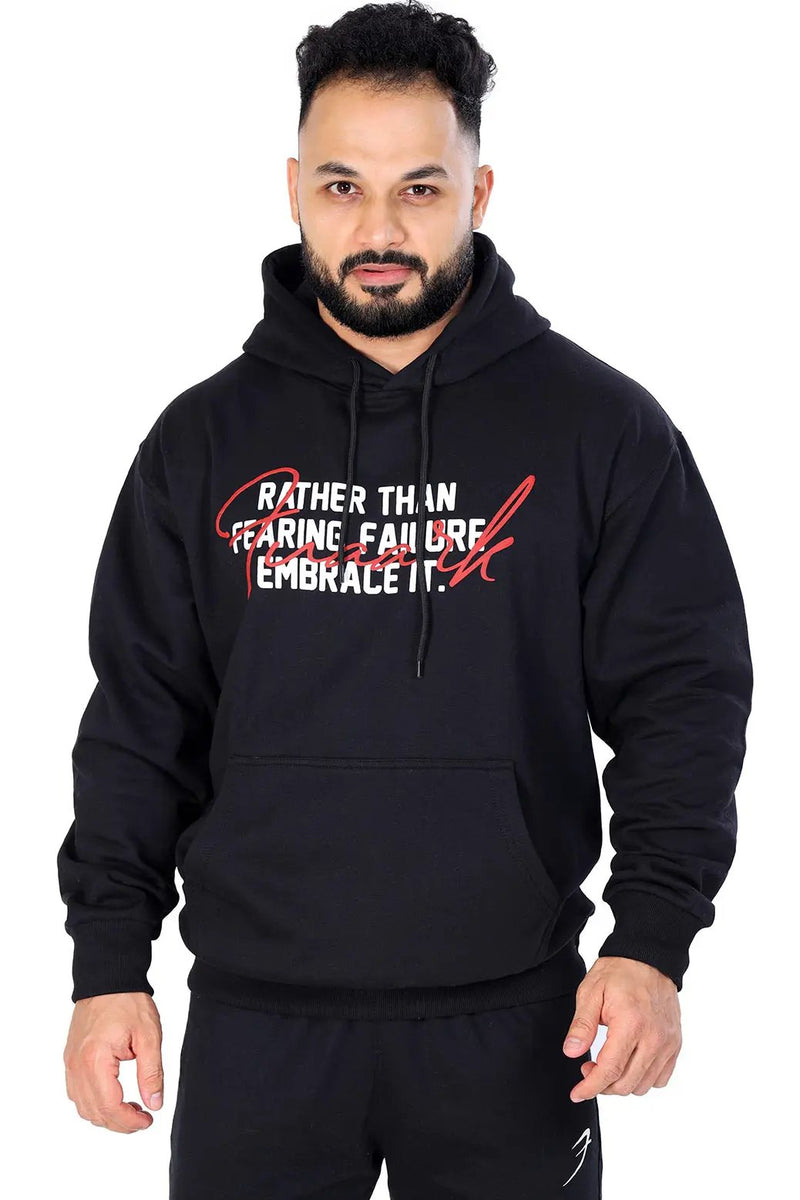 Oversized Frost Hoodie Black by Fuaark Nz