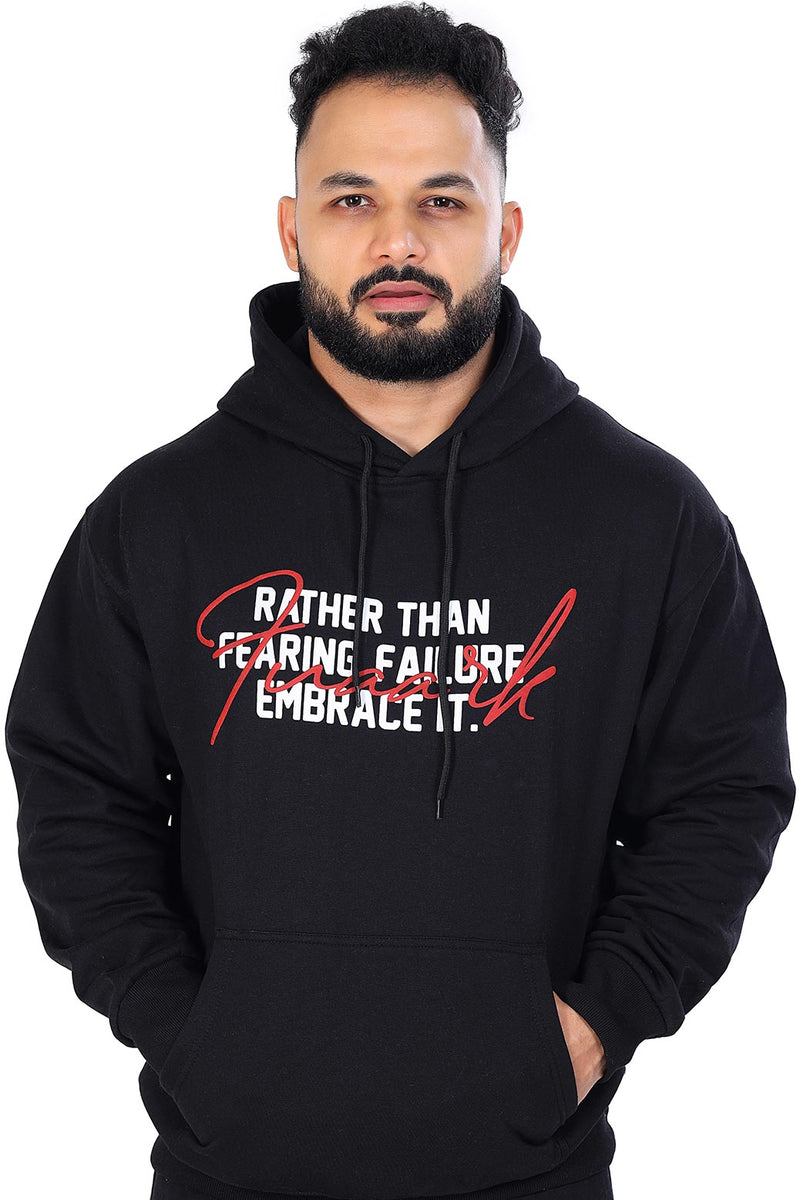 Oversized Frost Hoodie Black by Fuaark Nz