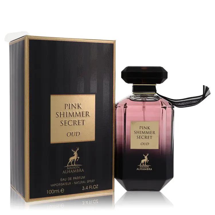 Pink Shimmer Secret Oud Eau De Parfum Spray (Unisex) by Maison Alhambra 100 ml by Brands HD