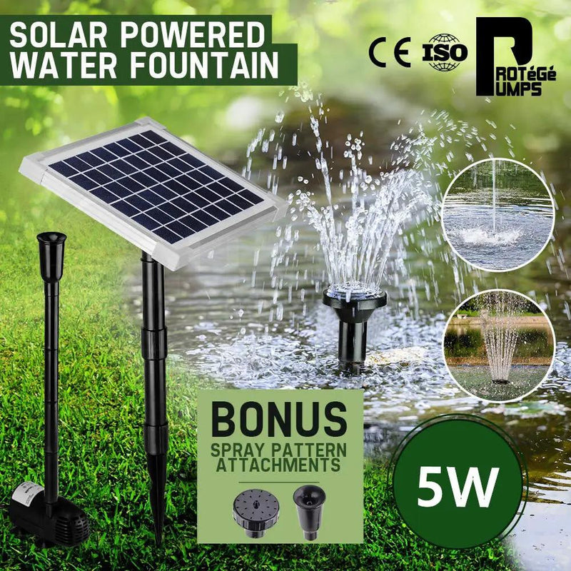 5w Solar Powered Submersible Water Pump Kit Garden Pond Panel by salelink.co.nz