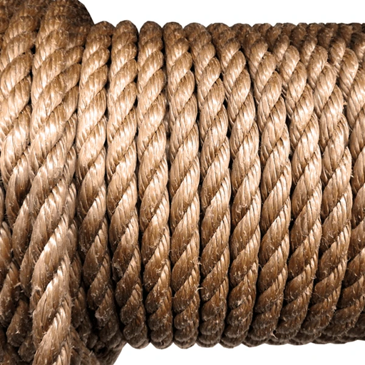 PRO-Manila 28mm x 250m Dark Tan Rope showcasing strong, woven texture and rich dark tan color.