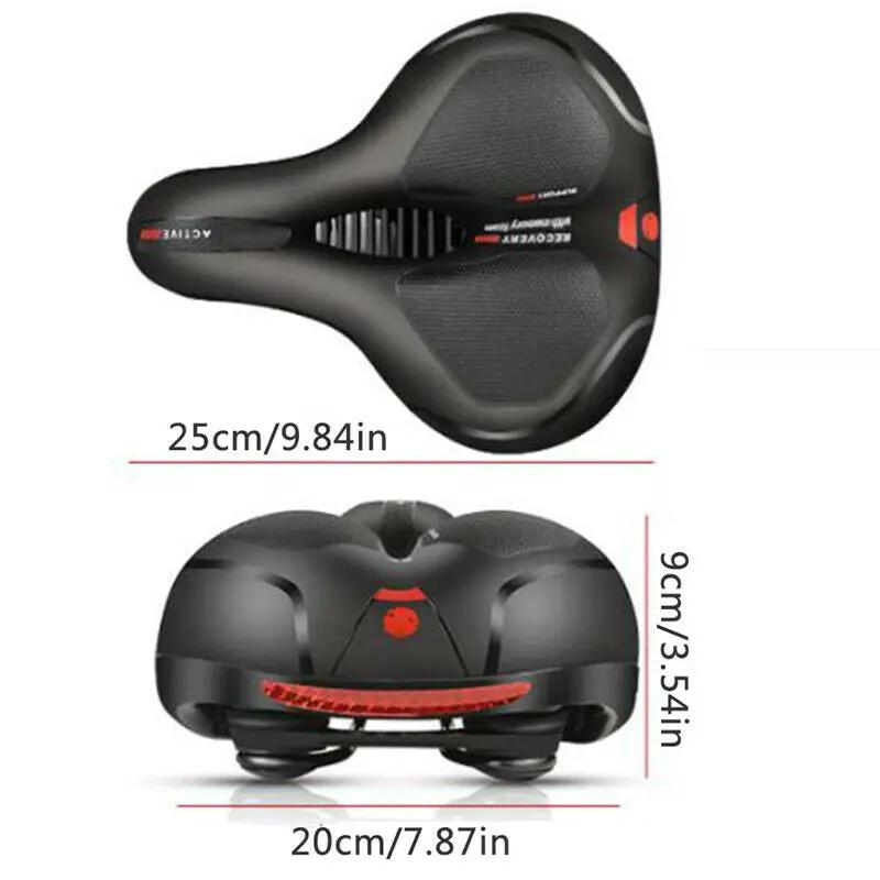 Big Wide Bum Bike Seat Bicycle Saddle Sporty Gel Cruiser Extra Comfort Soft Pad by salelink.co.nz