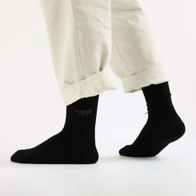 Save the Black Panthers Ribbed Bamboo Socks by Barekind NZ