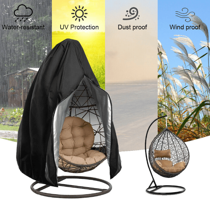 g8buynz g8buynz Patio Hanging Egg Chair Cover - Waterproof Outdoor Single Seat Swing Egg Chair Patio Hanging Egg Chair Cover - Waterproof Outdoor Single Seat Swing Egg Chair