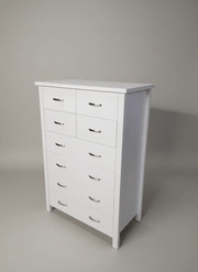 BroDeals Tallboy Patty 8 Drawers Tallboy - White Patty 8 Drawers Tallboy - White