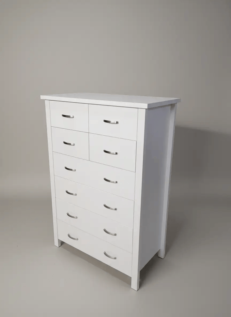 BroDeals Tallboy Patty 8 Drawers Tallboy - White Patty 8 Drawers Tallboy - White