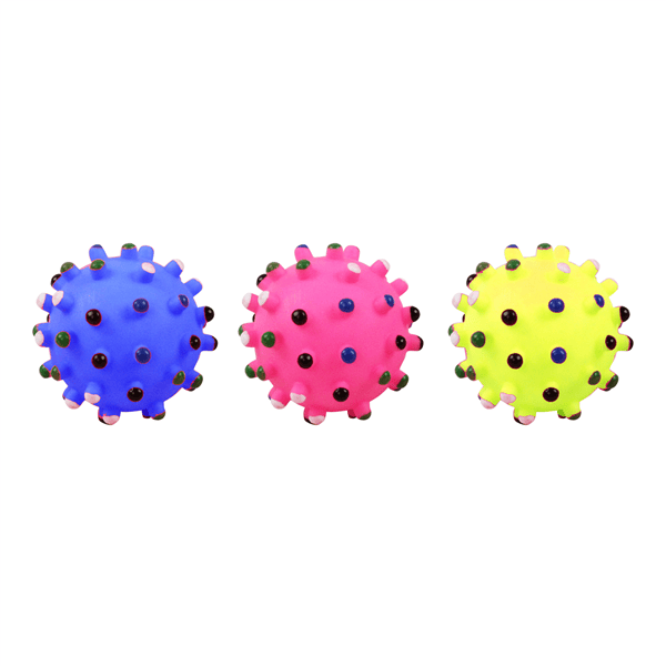 Animal Addiction Limited Dog Toys Pawise Vinyl Spiky Dot Ball Medium Pawise Vinyl Spiky Dot Ball Medium