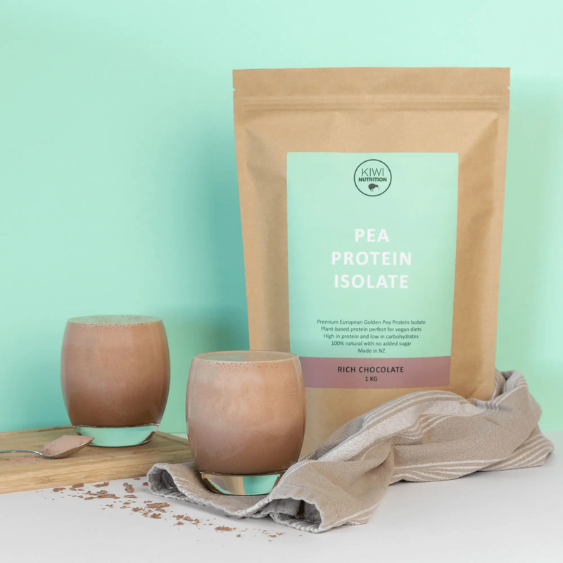 Pea Protein Powder - Chocolate 1kg by Kiwi Nutrition