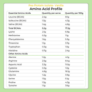 Pea Protein Powder - Vanilla 1kg by Kiwi Nutrition