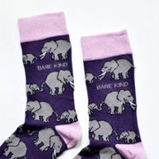 Save the Elephants Bamboo Socks by Barekind NZ
