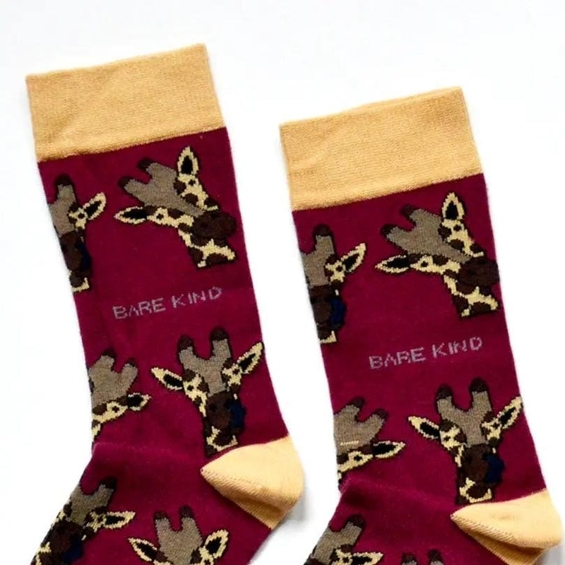 Barekind NZ Socks Save the Giraffes Bamboo Socks Save the Giraffes Bamboo Socks