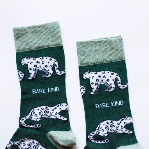 Save the Snow Leopards Bamboo Socks by Barekind NZ