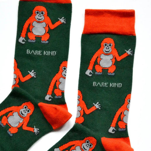 Barekind NZ Original Crew Cut Socks Save the Orangutans Bamboo Socks Save the Orangutans Bamboo Socks
