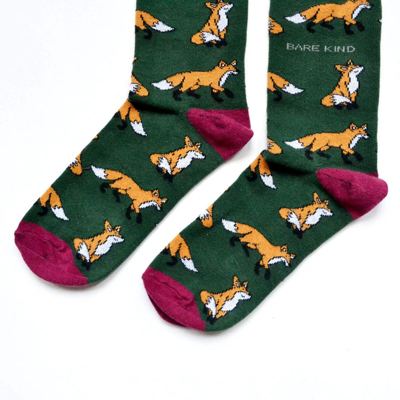 Save the Foxes Bamboo Socks by Barekind NZ