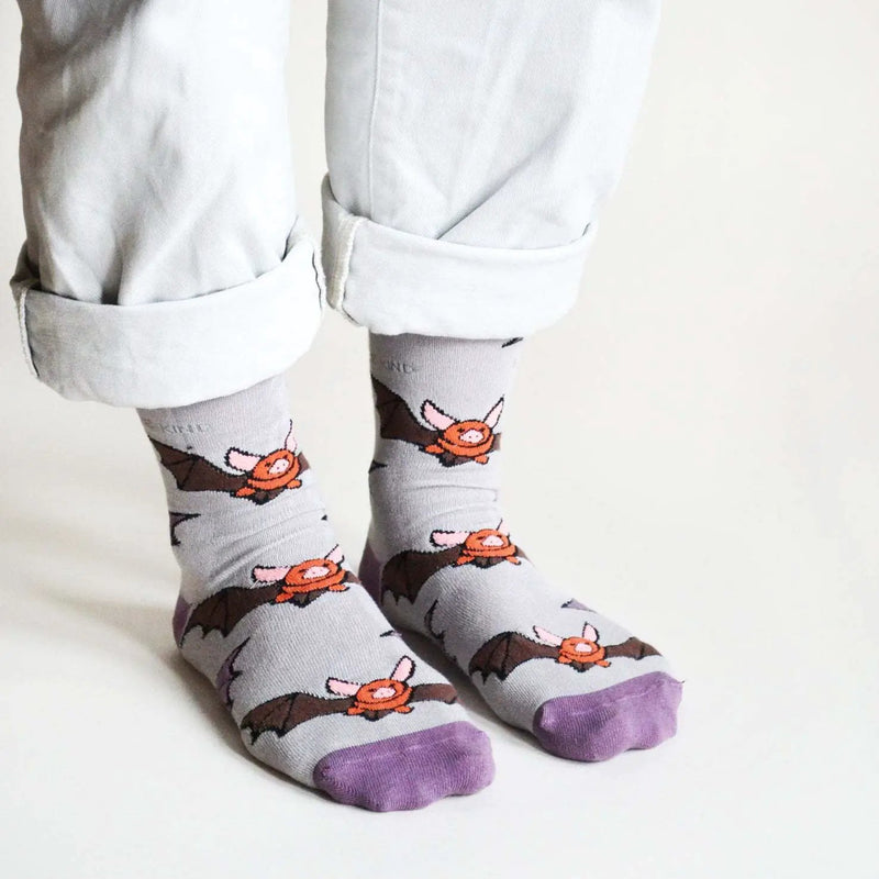 Save the Bats Bamboo Socks by Barekind NZ