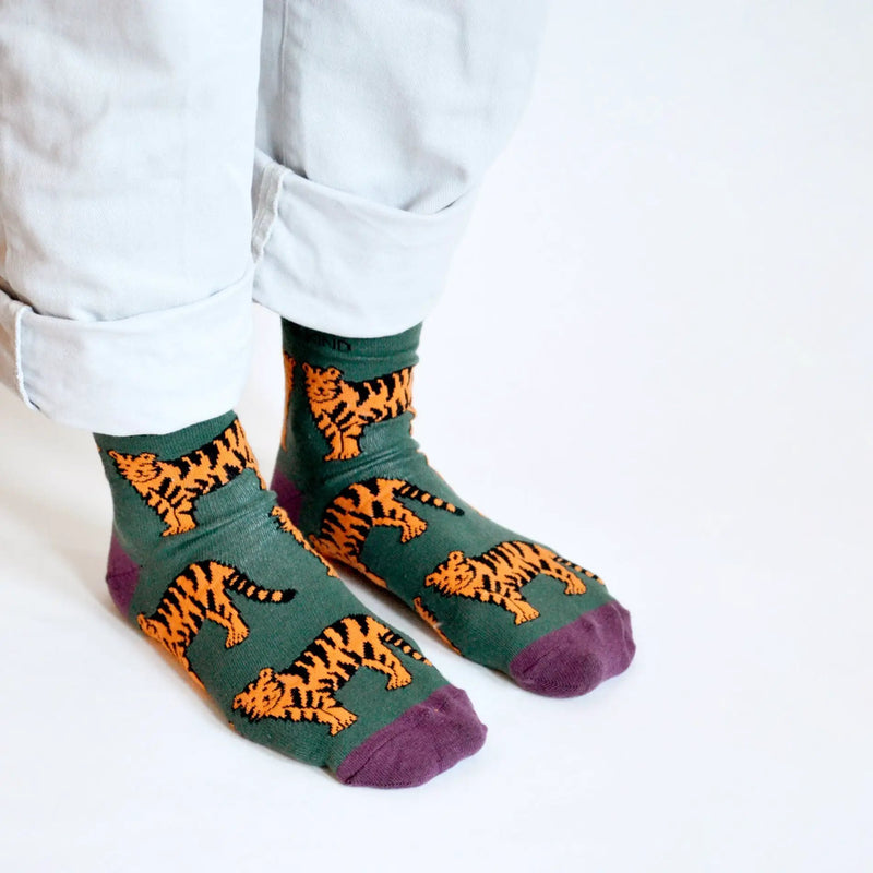 Save the Tigers Bamboo Socks by Barekind NZ