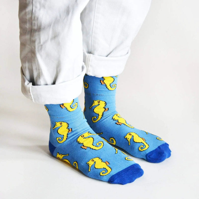 Save the Seahorses Bamboo Socks by Barekind NZ