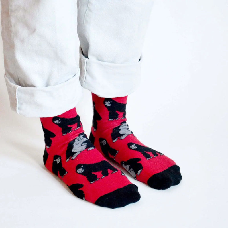 Save the Gorillas Bamboo Socks by Barekind NZ