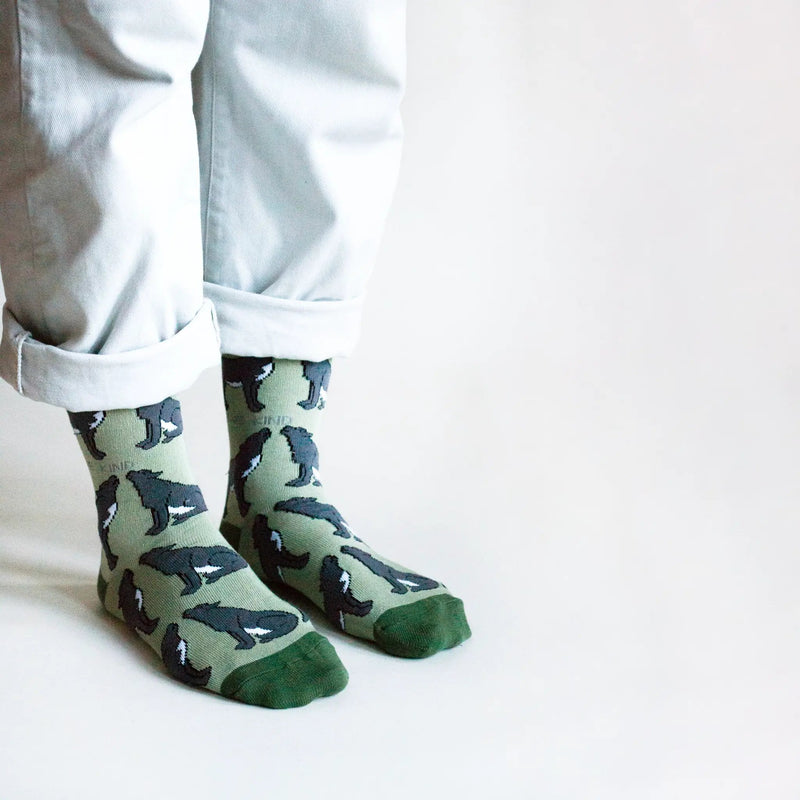 Save the Wolves Bamboo Socks by Barekind NZ