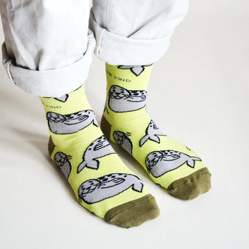Save the Seals Bamboo Socks by Barekind NZ