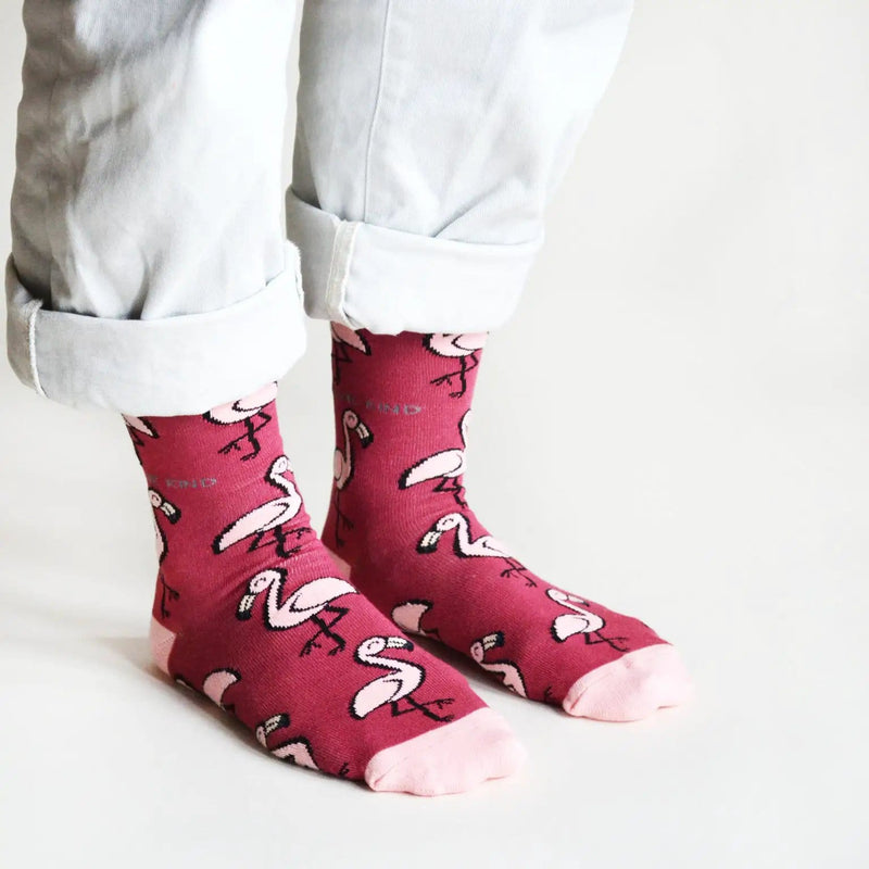 Barekind NZ Socks Save the Flamingos Bamboo Socks Save the Flamingos Bamboo Socks