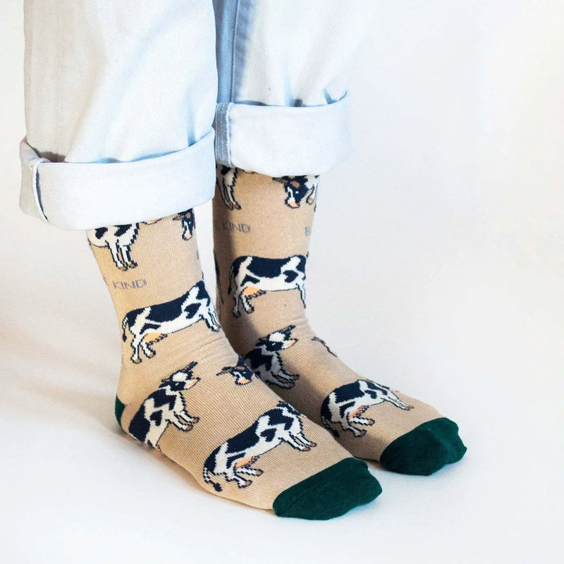 Save the Cows Bamboo Socks by Barekind NZ