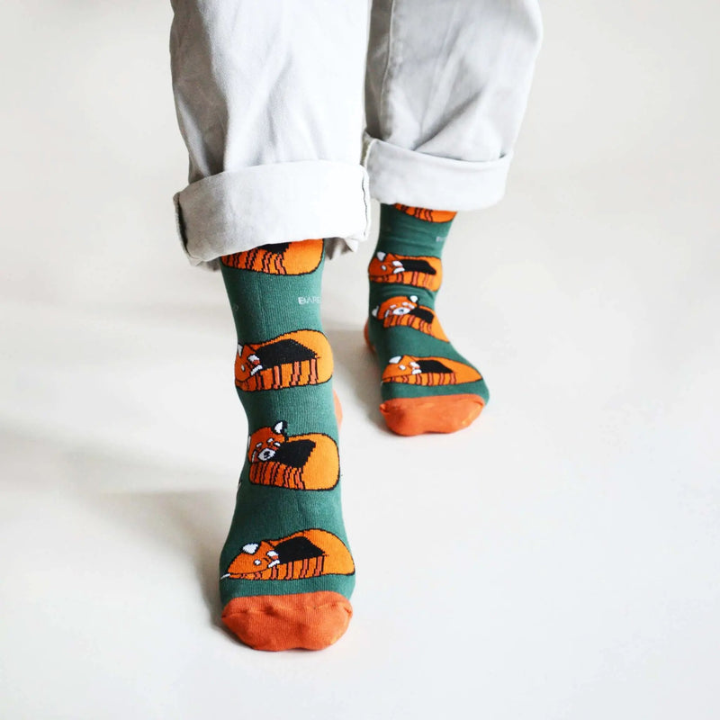 Save the Red Pandas Bamboo Socks by Barekind NZ