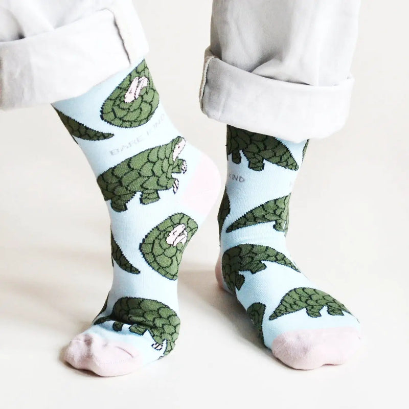 Save the Pangolins Bamboo Socks by Barekind NZ