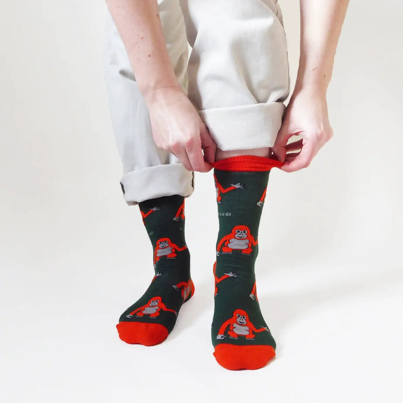 Save the Orangutans Bamboo Socks by Barekind NZ
